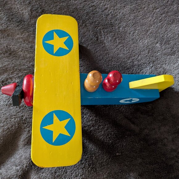 WOODEN BIPLANE TOY - Picture 4 of 4